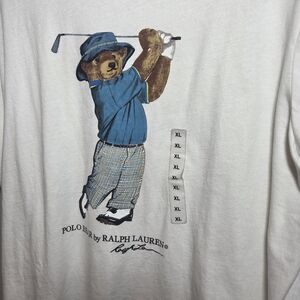 Polo by Ralph Lauren White Tee with Golfing Bear